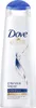 A white bottle of Dove shampoo with blue and gold accents. Náhled obrázku produktu