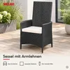 Polyrattan Gartenstuhl verstellbar Relaxsessel Schwarz Produktbild-Vorschau 16