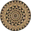 vidaXL Koberec Handmade Jute Black Print 120 cm Náhled obrázku produktu 5