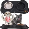 Ecuelle double pour chiens et chats avec tapis antidérapant Voir les images du produit 3