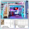 Lit superposé Flieks 140 x 200 cm avec LED, lit mezzanine Voir les images du produit 7
