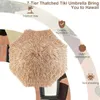 KOMFOTTEU 2.2M Sonnenschirm Hawaii, Strandschirm 30° Produktbild-Vorschau 2