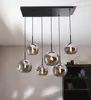 Hängeleuchte Novel Glas Silber Breite 42,5 cm Höhe 150 cm Produktbild-Vorschau 2