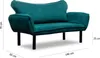 Hanah Home, Chatto - Petrol Blue, Schlafsofas, Produktbild-Vorschau 7