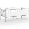 The Living Store Schlafsofa Bettgestell Grau Metall 90x200 Produktbild-Vorschau 2