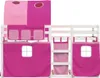 The Living Store Etagenbett mit Vorhängen Rosa 90x200 cm Produktbild-Vorschau 4