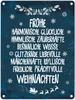 Metallschild mit Spruch: Frohe, besinnliche und friedliche Produktbild-Vorschau 1