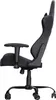 Side view of a black gaming chair on a white background. Voir les images du produit