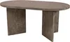 Esstisch oval mit geraden Kanten 160x90 cm Holz Graue-Optik Produktbild-Vorschau 2