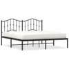 vidaXL Bettgestell mit Kopfteil Metall Schwarz 180x200 cm Produktbild-Vorschau 1