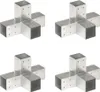 vidaXL Connettore per pali 4 pz. Forma a X in metallo Anteprima dell’immagine prodotto 7