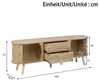 Merax TV Lowboard erbsenförmig mit Rillenoptik, TV-Schrank Produktbild-Vorschau 8