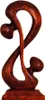 Figura di legno Scultura Figura astratta di legno Statua Anteprima dell’immagine prodotto 1