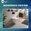 VBChome Hänge-WC mit Bidetfunktion Spülrandloses Weiß Produktbild-Vorschau 8