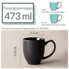DOWAN 473ml Keramik Schwarze Kaffeetassen Set von 6 Produktbild-Vorschau 3