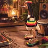 Tokoindah Holzente Rasta 25 cm mit Dreadlocks, Deko & Produktbild-Vorschau 4