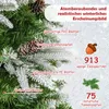 COSTWAY Sztuczna choinka 225cm, ołówkowa choinka ze Podgląd zdjęcia produktu 4