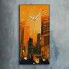 Küchenuhr Bürouhr Leinwand Uhr Quarz 30x60 Malerei Menschen Produktbild-Vorschau 2