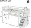 Flieks Etagenbett 90x200cm mit Schreibtisch, Hochbett mit Produktbild-Vorschau 7