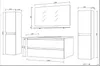 Badmöbel-Set Badmöbel-Set Dennizz badmöbel Set Weiß Produktbild-Vorschau 3