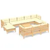 The Living Store 11-tlg. Garten-Lounge-Set mit Creme Kissen Produktbild-Vorschau 3
