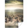 MuchoWow® Poster Pferde - Natur - Nebel - Wildtiere 40x60 Produktbild-Vorschau 1