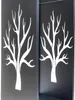 Two black panels with white tree silhouettes. Voir les images du produit