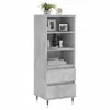 Highboard Betongrau 40x36x110 cm Holzwerkstoff Produktbild-Vorschau 3
