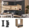 Herdumbauschrank Vicco R-Line Schwarz Beton 60 cm AP Produktbild-Vorschau 4