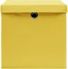 vidaXL Úložné boxy s víkem 10 ks. Žluté 32x32x32 cm Látkové Náhled obrázku produktu 3