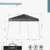 Wiltec Faltpavillon 250 x 250 x 270 cm grau wasserdicht, Produktbild-Vorschau 4