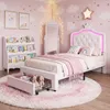 UnboxG Kinderbett 90x200 cm Weiß – Prinzessinnenbett mit Produktbild-Vorschau 11