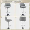 Set di 2 sgabelli da bar Sedia da bar Sedia girevole a 360° Anteprima dell’immagine prodotto 3