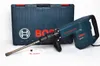 A Bosch demolition hammer and its carrying case are displayed on a white background. Produktbild-Vorschau