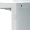 Okwish hoge badkamerkast met glazen deuren en twee kastjes, Productafbeelding-voorbeeld 3