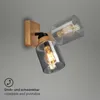 Faretto, con legno, vetro fumé, 1xE27/max.10W Anteprima dell’immagine prodotto 3