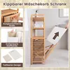 COSTWAY wasmand van bamboe met 2 compartimenten en een Productafbeelding-voorbeeld 5
