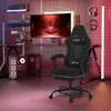 A gaming setup with a chair, desk, computer, and monitor. Produktbild-Vorschau