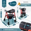 Deambulatore pieghevole XXL Rollator fino a 204 kg Anteprima dell’immagine prodotto 2