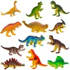 A collection of plastic dinosaur toys arranged on a white background. Náhľad obrázku produktu