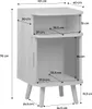 Comodino scandinavo decorazione legno 2 porte scorrevoli, Anteprima dell’immagine prodotto 5