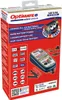 The image shows the packaging of a battery charger. Voir les images du produit