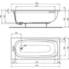 Ideal Standard i.Life - Vasca da bagno 1700x750 mm, bianco Anteprima dell’immagine prodotto 5
