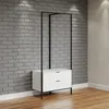 trendteam Kompaktgarderobe Jody Weiß Matt/Metall Schwarz Produktbild-Vorschau 7