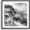 Gerahmtes Poster - Schwarzer Rahmen - Berge Nebel Gipfel - Produktbild-Vorschau 1