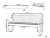 BELIANI Gartenbank mit Auflage Marineblau Akazienholz 160 Produktbild-Vorschau 3