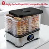 Dörrautomat Edelstahl, Dörrgerät mit 8 Etagen, Dehydrator Produktbild-Vorschau 2