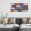 DEQORI Hybrid Leinwand Bild 100x50 cm 'Kennzeichen-Mosaik' Produktbild-Vorschau 3