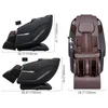 Diagrams showing the dimensions of a massage chair in different positions. Produktbild-Vorschau