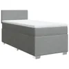 vidaXL Boxspringbett mit Matratze Hellgrau 90x200 cm Stoff Produktbild-Vorschau 3